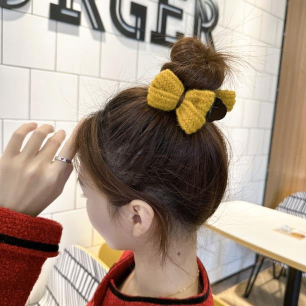Maruko hairclip women's summer simple temperament, flower mesh, the back of the head, grab the clip pan hairpin