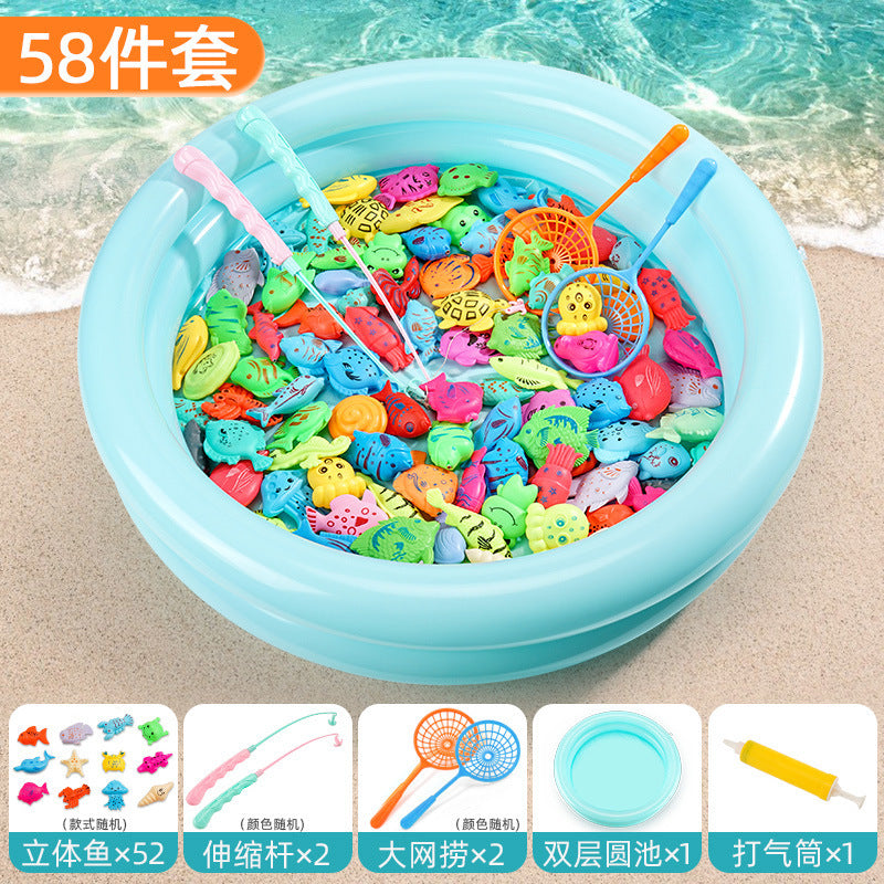 Strictly select boys, age puzzle fishing, toy pool, magnetic sucking baby, female early education, fishing sister and brother toys, children's gifts