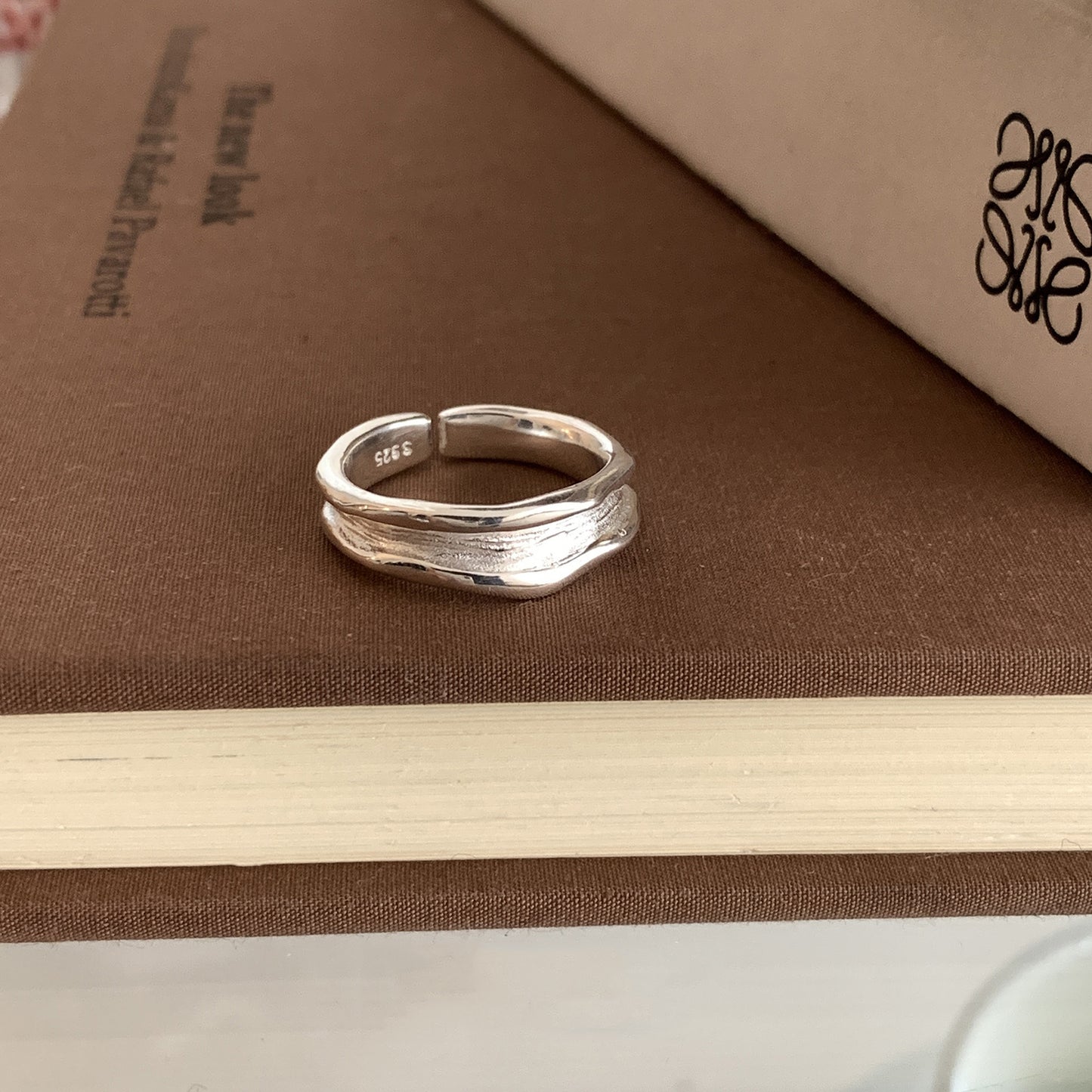 new plain ring women's niche ins high-end sense opening adjustable ring