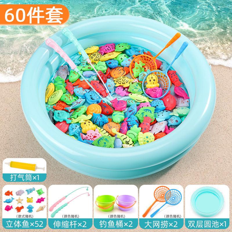 Strictly select boys, age puzzle fishing, toy pool, magnetic sucking baby, female early education, fishing sister and brother toys, children's gifts
