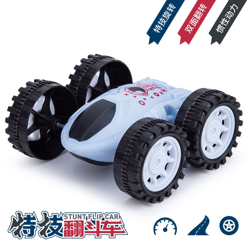Spot inertia double-sided dump truck, fall-resistant stunt car, children's toys wholesale, small gifts, stalls, hot sales