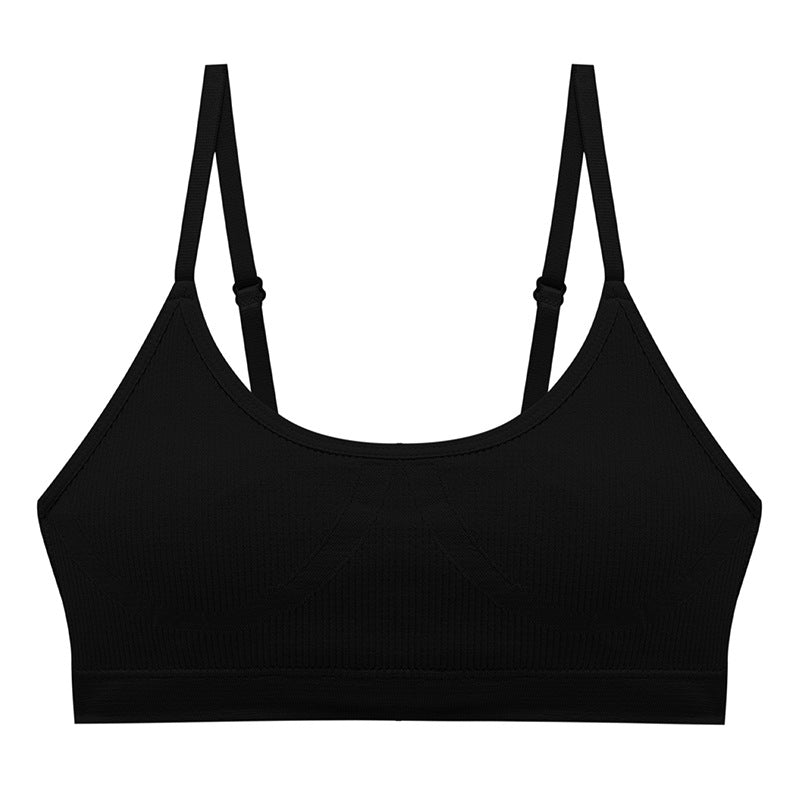 No steel ring big chest small vest shoulder strap adjustable thin section large size seamless sleep underwear underwear ladies suit