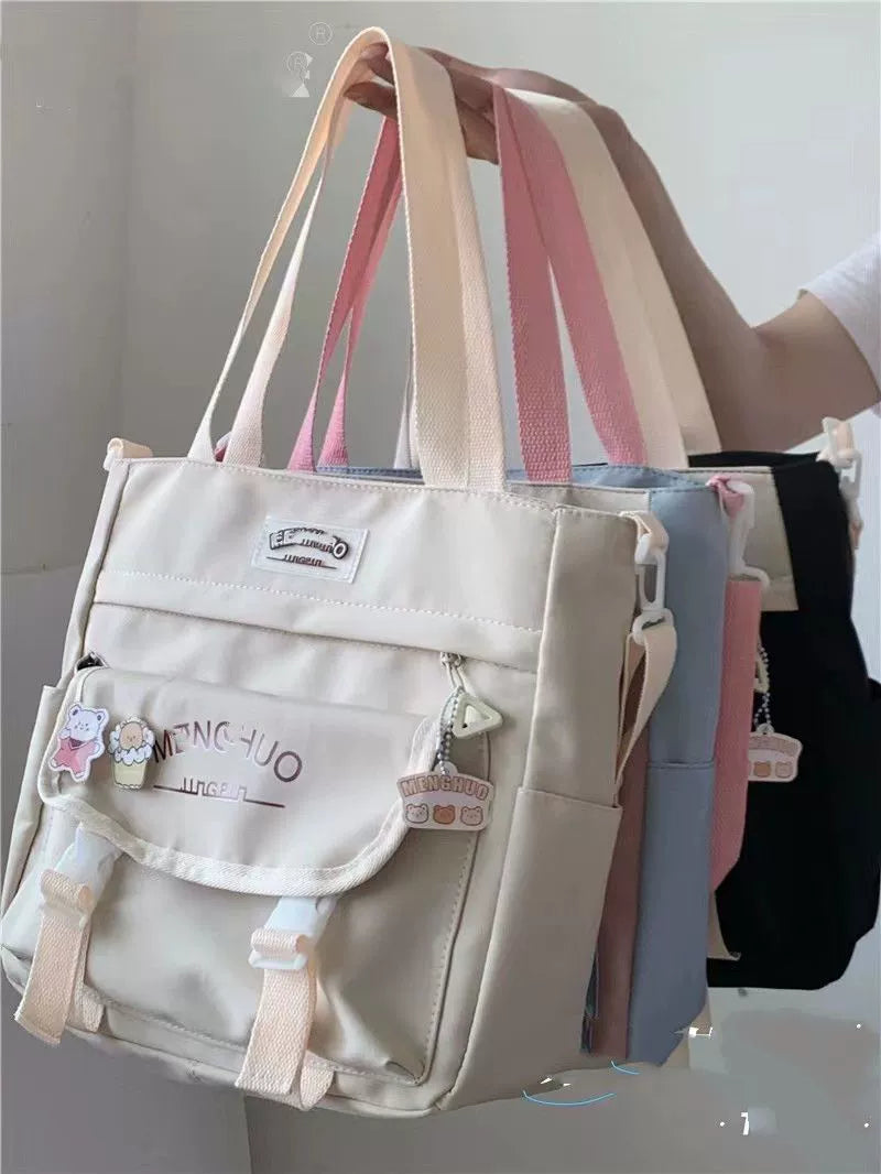 Japanese ins style college style bag female Korean version large capacity Messenger bag girl student commuting shoulder bag