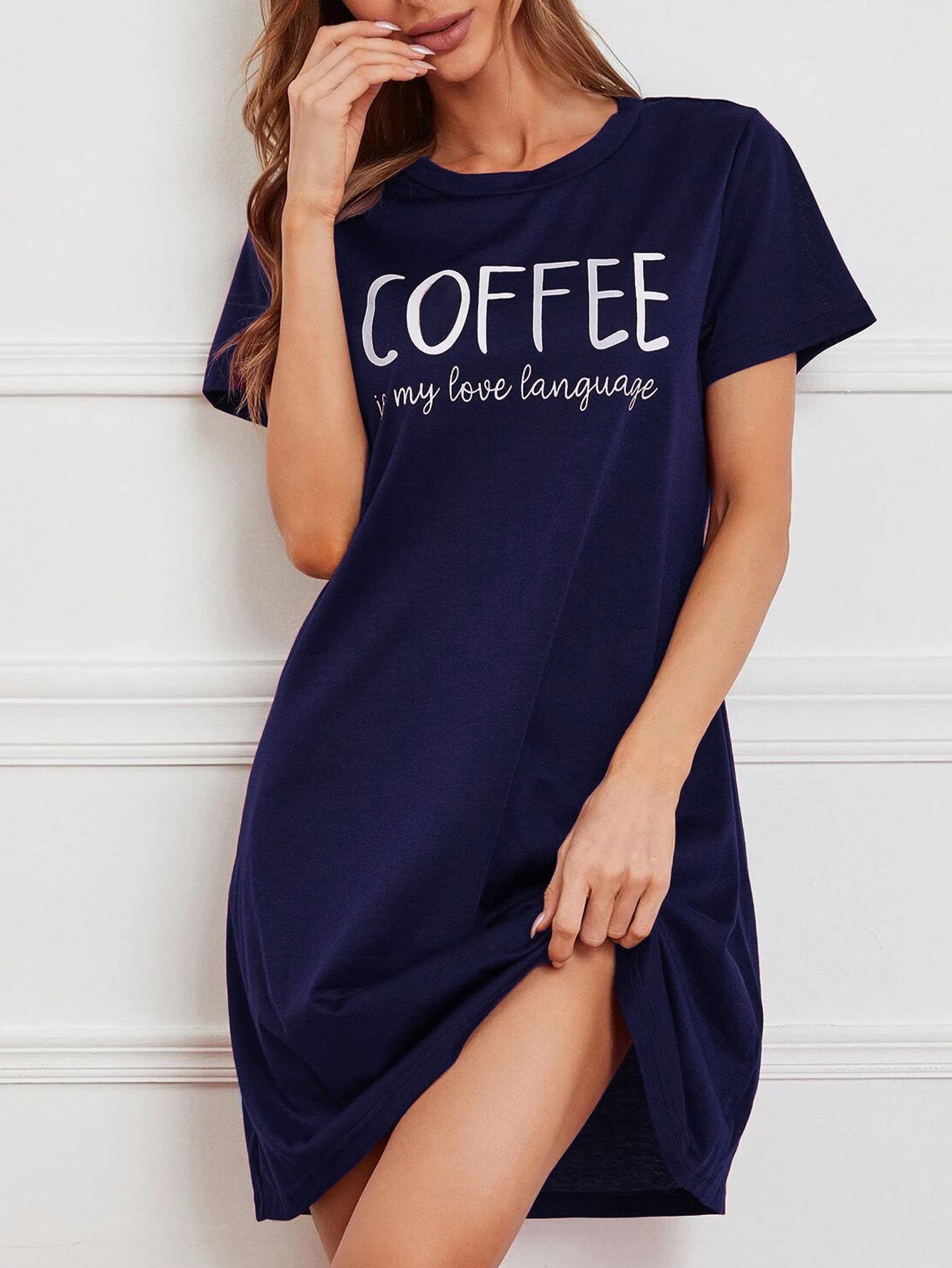 European and American new fashion dress ladies summer summer home service dress