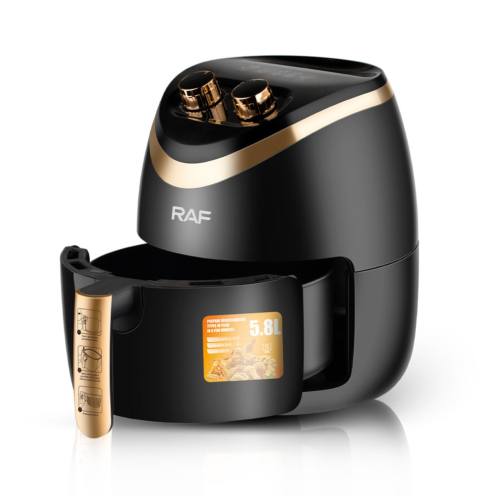 RAF European-style air fryer home large-capacity multi-function smart French fries large automatic fryer 5.8L