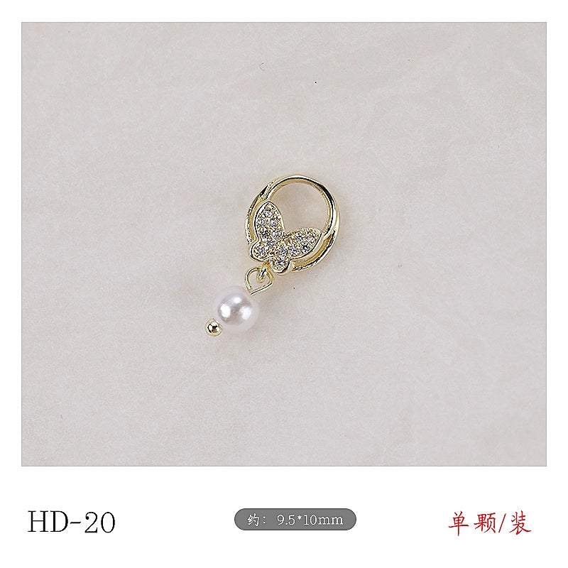 Twilight Rogge Manicure New Super Flash Butterfly Zircon Color Preservation Electroplating Non-fading Jewelry Nail Decoration Sticker