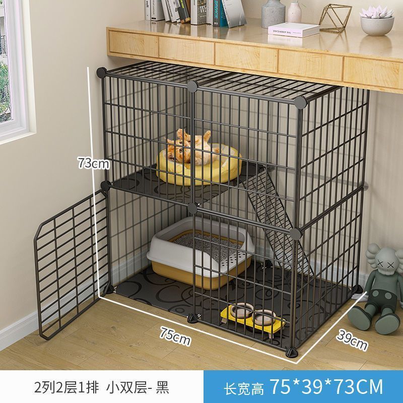 Cat cage with toilet villa extra large free space indoor empty cage cat house home three-tier small cat cat litter