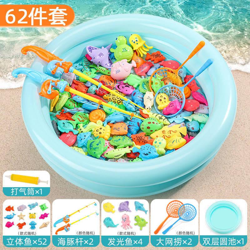 Strictly select boys, age puzzle fishing, toy pool, magnetic sucking baby, female early education, fishing sister and brother toys, children's gifts