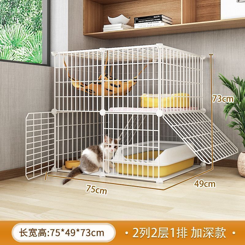 Cat cage with toilet villa extra large free space indoor empty cage cat house home three-tier small cat cat litter
