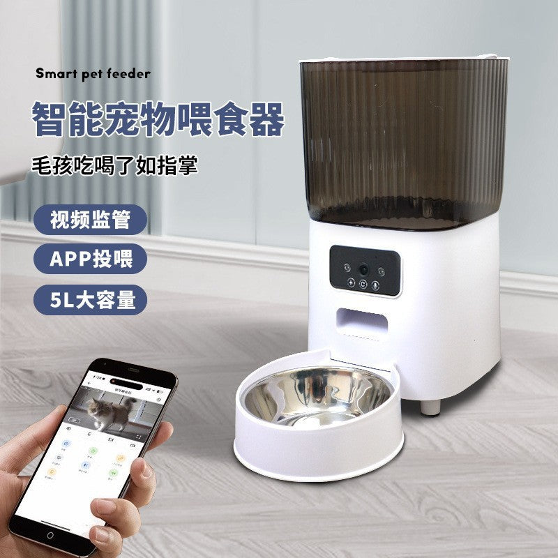 Explosive pet 5L automatic feeder, cat smart products, regular and quantitative remote feeding, dog universal