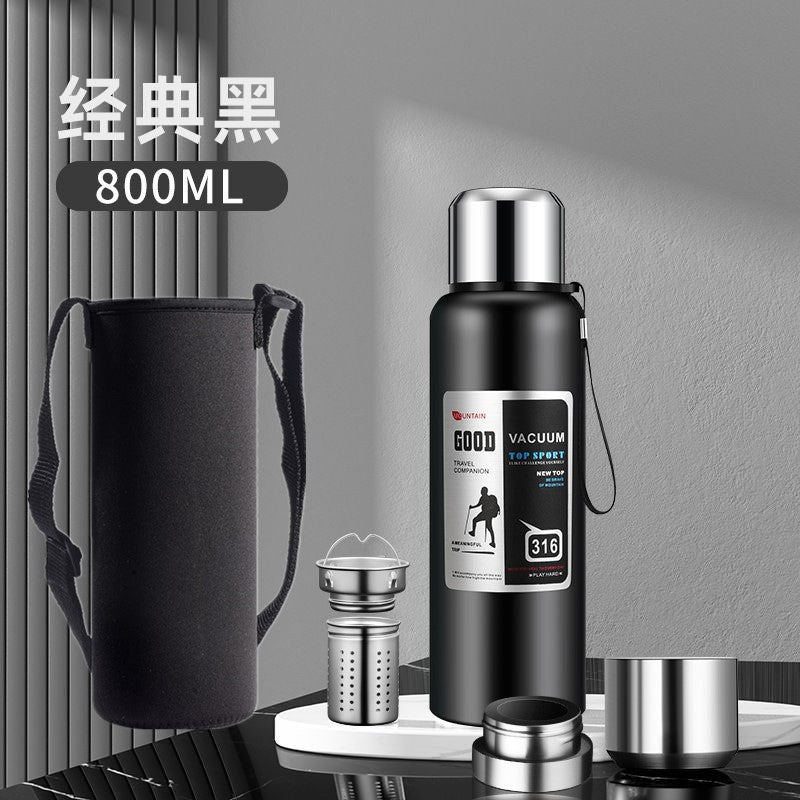 stainless steel thermos mug large capacity portable outdoor food grade vacuum car travel jug all-steel thermos mug