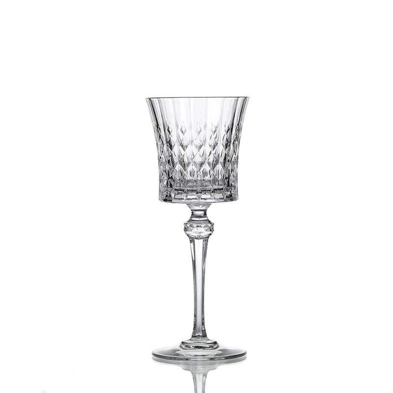 French original imported CDA luxury crystal glass fashion goblet Portuguese white wine glass diamond pattern red wine glass