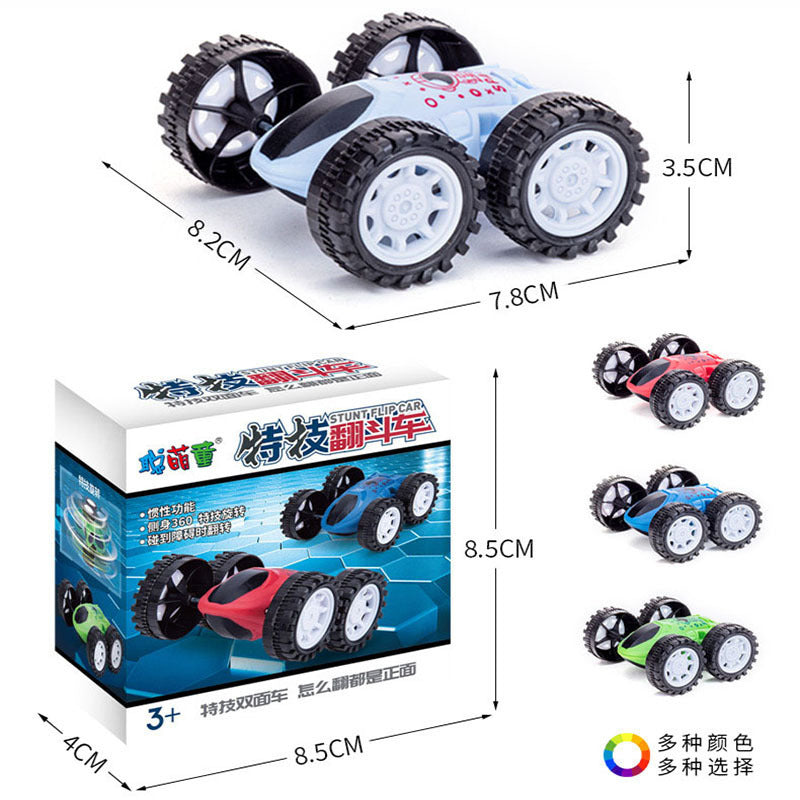 Spot inertia double-sided dump truck, fall-resistant stunt car, children's toys wholesale, small gifts, stalls, hot sales