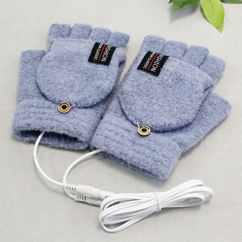 USB touch screen warm gloves, heating gloves, electric heating gloves, warm gloves, winter warm clamshell gloves