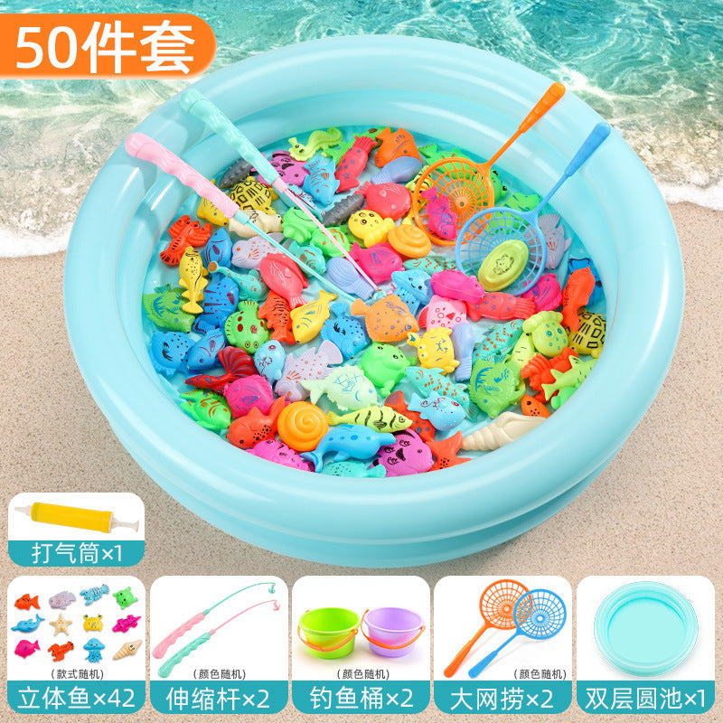 Strictly select boys, age puzzle fishing, toy pool, magnetic sucking baby, female early education, fishing sister and brother toys, children's gifts