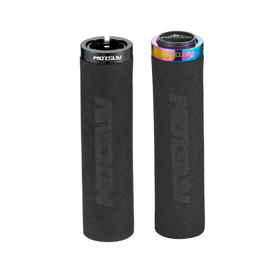 Bicycle ultra-light locking sponge grip cover Mountain bike unilateral locking shock absorber anti-slip grip sleeve bicycle accessories