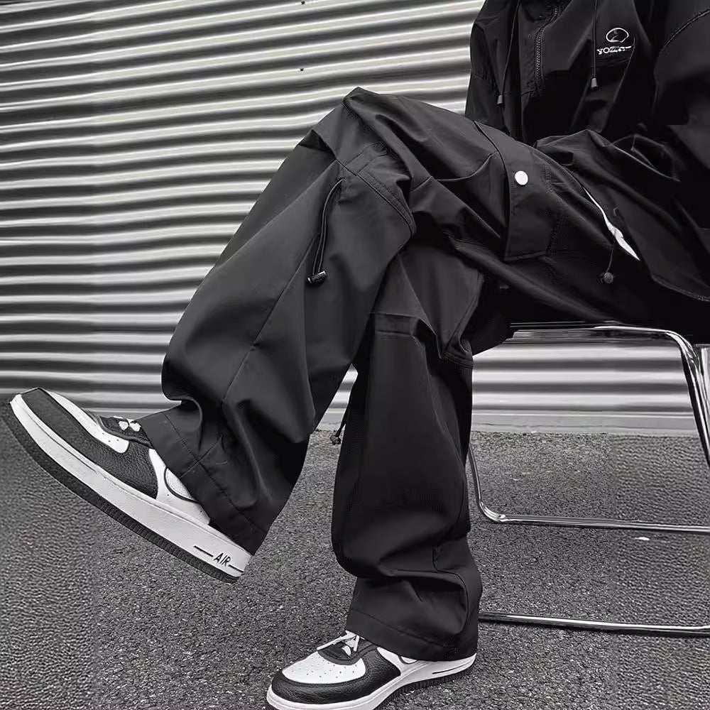 American high street cargo pants men's spring and autumn trendy brand outdoor performance pants straight large size casual long pants