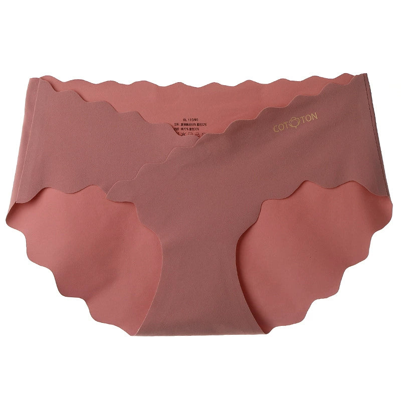 Women's Mulberry Silk Pure Cotton Bottom Antibacterial One-Piece Non-marking Low Waist Belly Support Maternity Underwear
