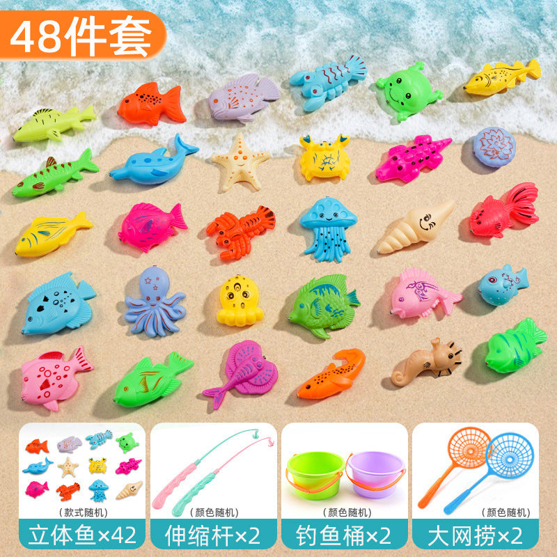 Strictly select boys, age puzzle fishing, toy pool, magnetic sucking baby, female early education, fishing sister and brother toys, children's gifts