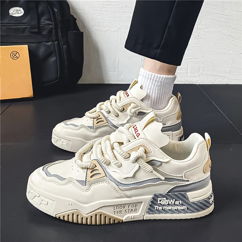 Plus size men's shoes new foreign trade special casual sneakers men's platform height increase leather size board shoes