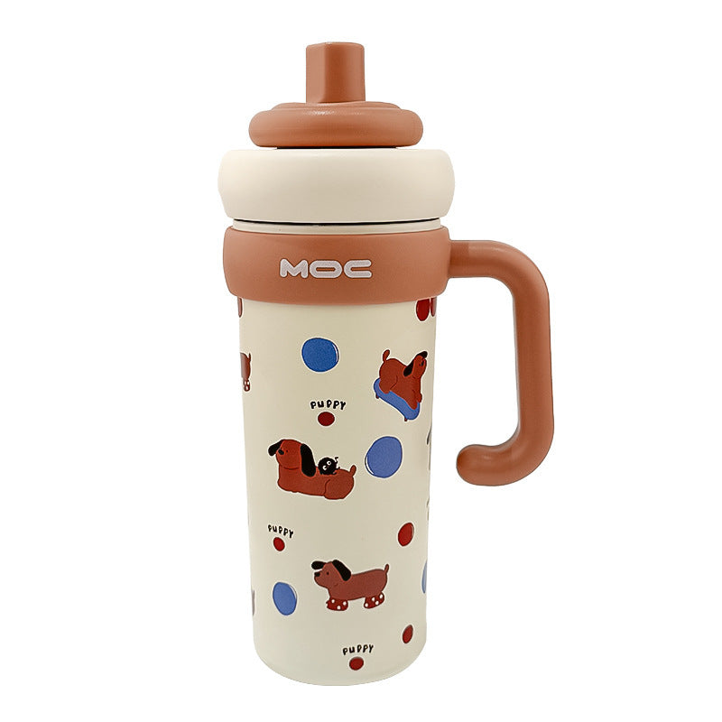 Spot ceramic thermos cup girls' new ice straw cup large capacity giant ton ton cup supports mixed batch