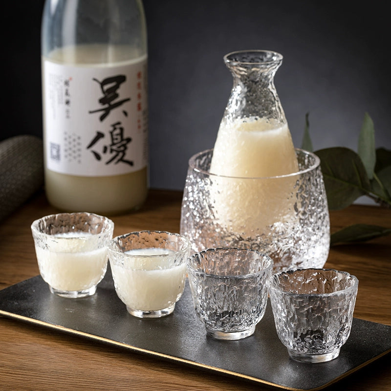 Japanese-style small wine glass set wine glass sake wine set jug drinking glass fruit wine glass liquor household wine divider glass
