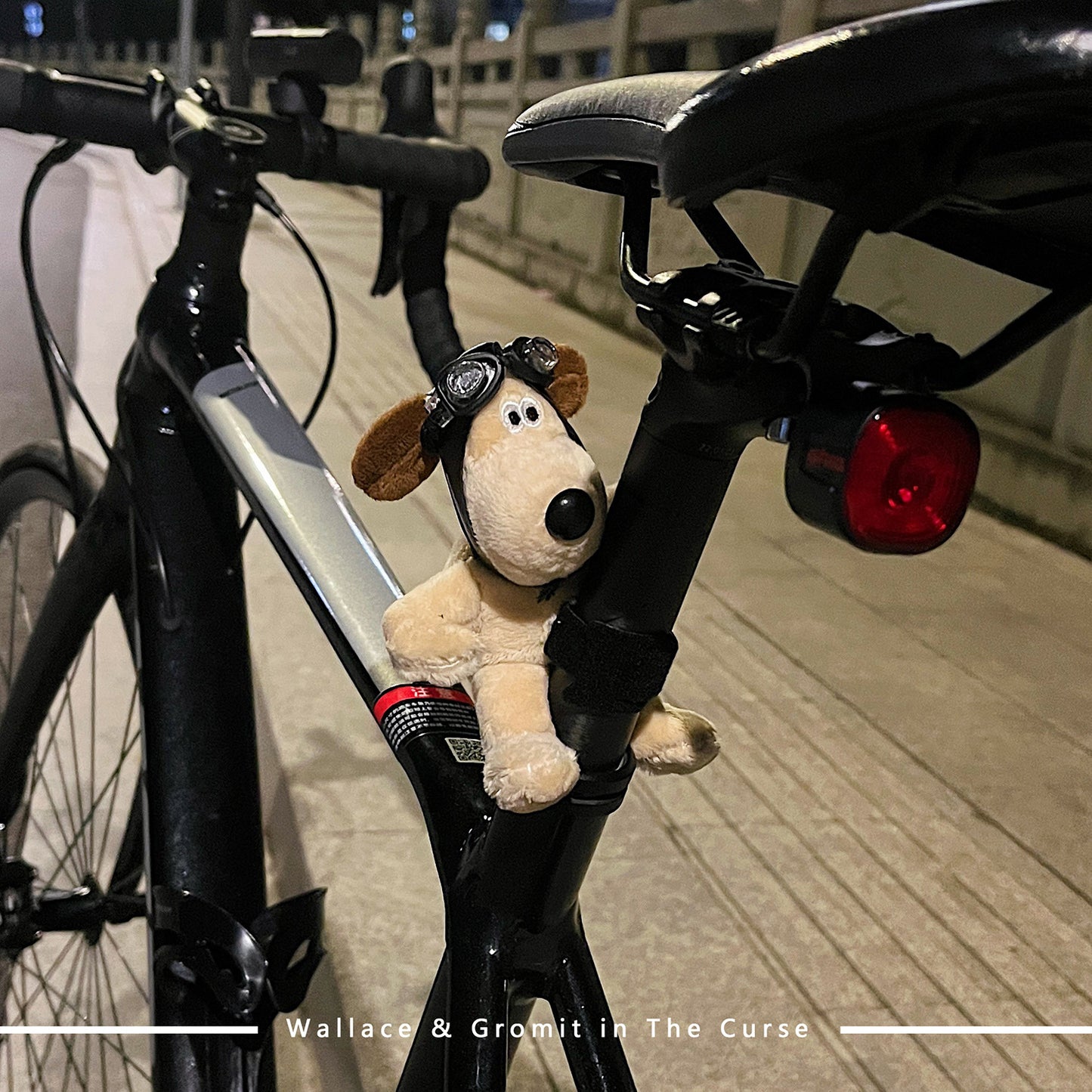 Cute bicycle decoration electric car pendant accessories single road balance handlebar doll head dog doll ornaments