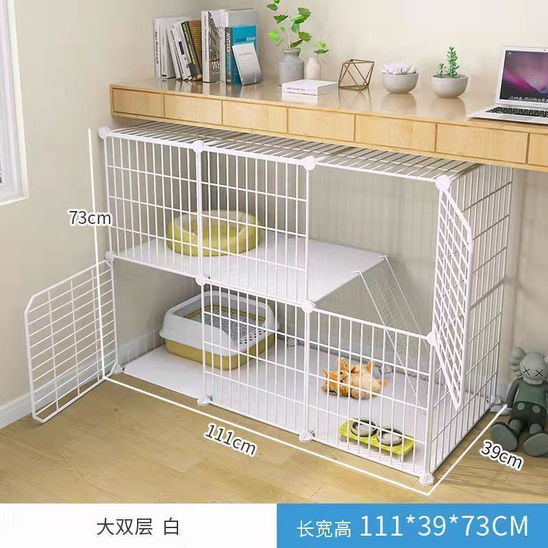 Cat cage with toilet villa extra large free space indoor empty cage cat house home three-tier small cat cat litter