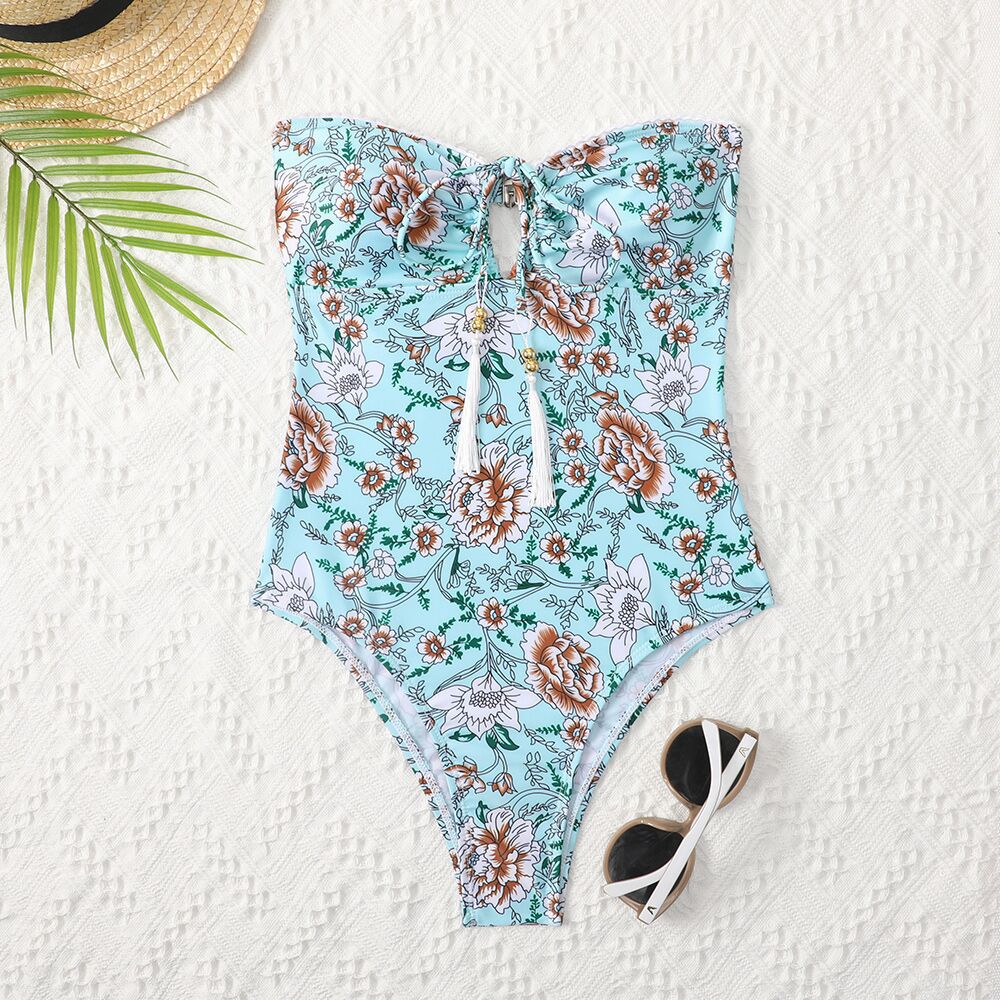 Sexy One-Piece Swimsuit โ Printed Design, European & American Fashion, Women's Bikini