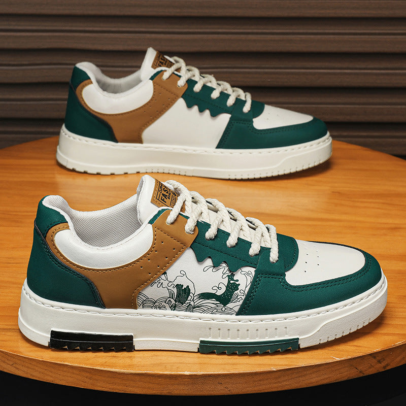 plus size men's shoes foreign trade 45-48 new spring board shoes trend versatile soft soled athleisure small white shoes