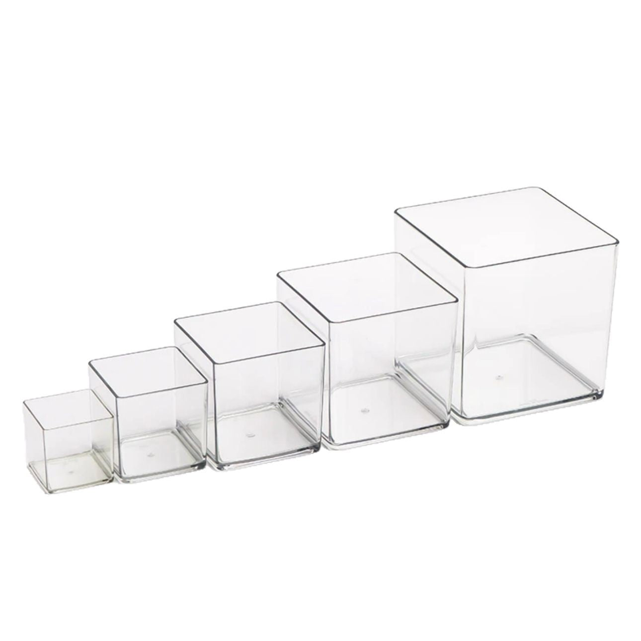 Transparent square jar vase, water culture, green plant, white palm, succulent, square cup, flower arrangement, hydroponic flower pot, tabletop simple ornament, florist