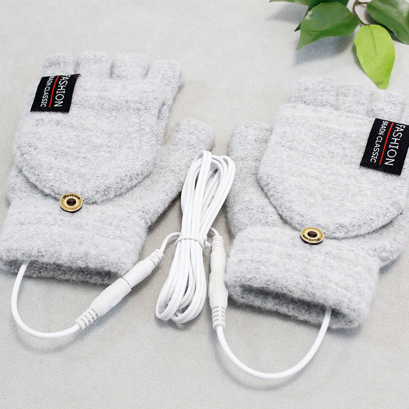 USB touch screen warm gloves, heating gloves, electric heating gloves, warm gloves, winter warm clamshell gloves