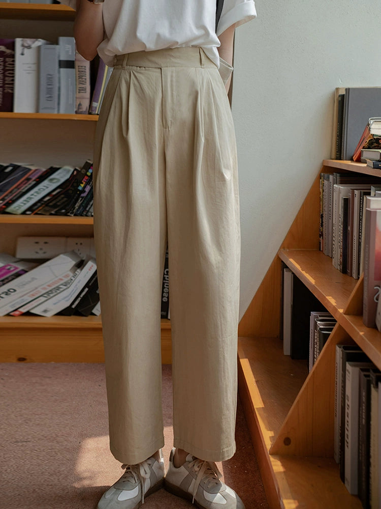 Aki's autumn new product, Japanese khaki pants, women's cover-up, slim, large-size casual design, harem pants