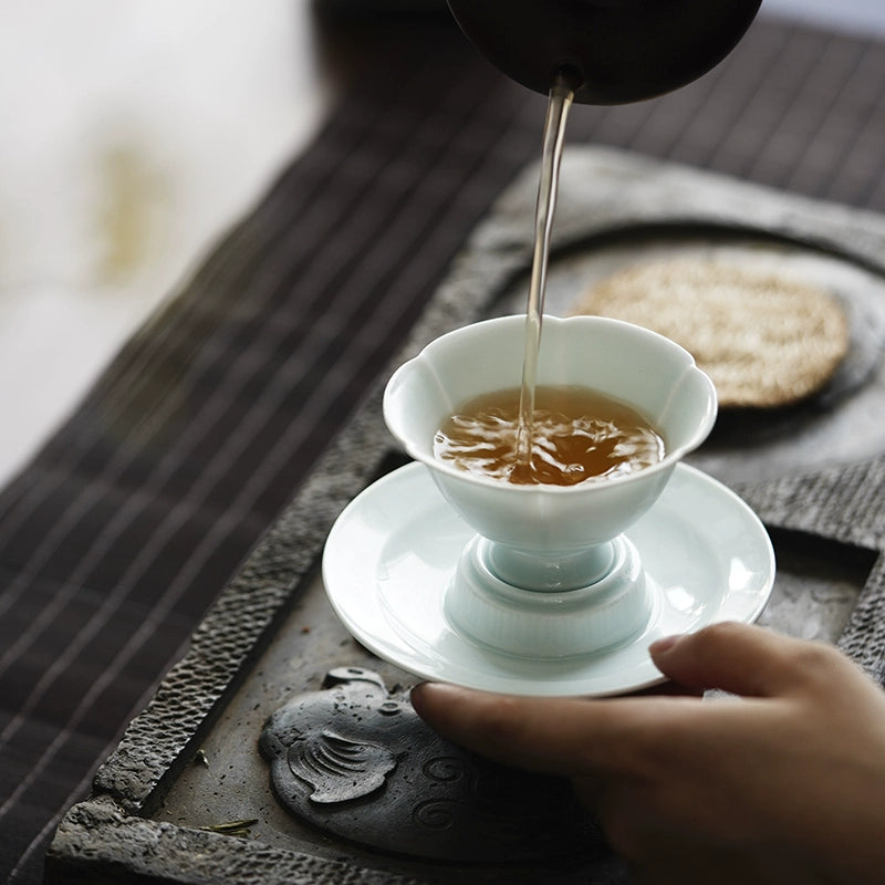 Handmade lake field tea pot