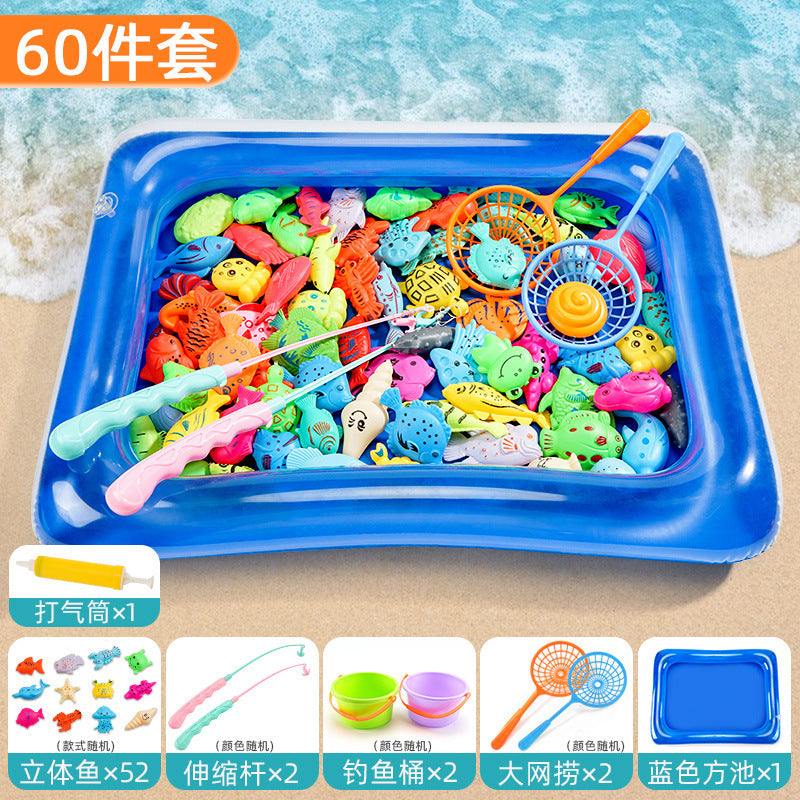 Strictly select boys, age puzzle fishing, toy pool, magnetic sucking baby, female early education, fishing sister and brother toys, children's gifts