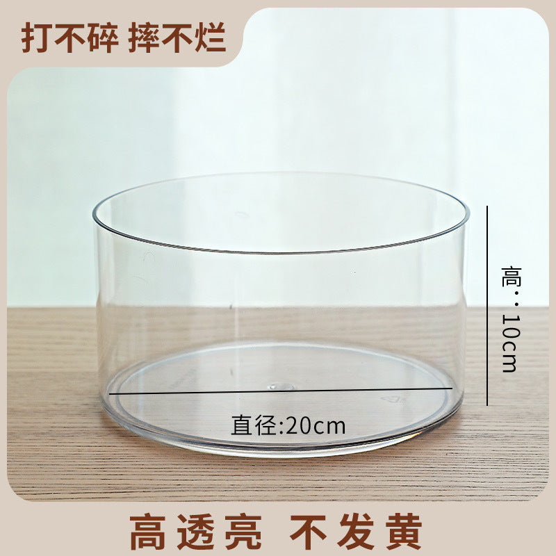 Transparent square jar vase, water culture, green plant, white palm, succulent, square cup, flower arrangement, hydroponic flower pot, tabletop simple ornament, florist
