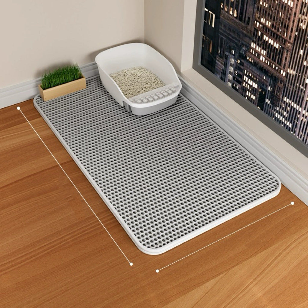Double-layer thickened EVA cat litter mat can be washed, anti-take-out, anti-splash, cat rubbing mat, cat litter box, cat supplies