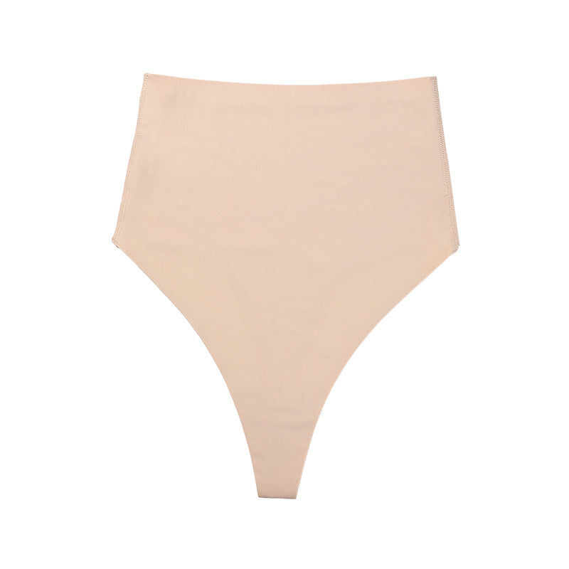 Foreign trade body shaping high waist T-shaped belly underwear women's postpartum body shaping waist slimming pants ice silk sexy body shaping pants