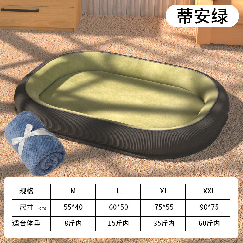 Dog kennel all-season universal removable and washable dog mat winter warmth large, medium and small dog sleeping cat kennel pet nest