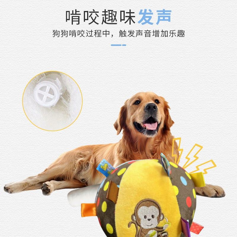 sound toys bell pet toy balls for small, medium and large dogs interactive relief pet plush toys