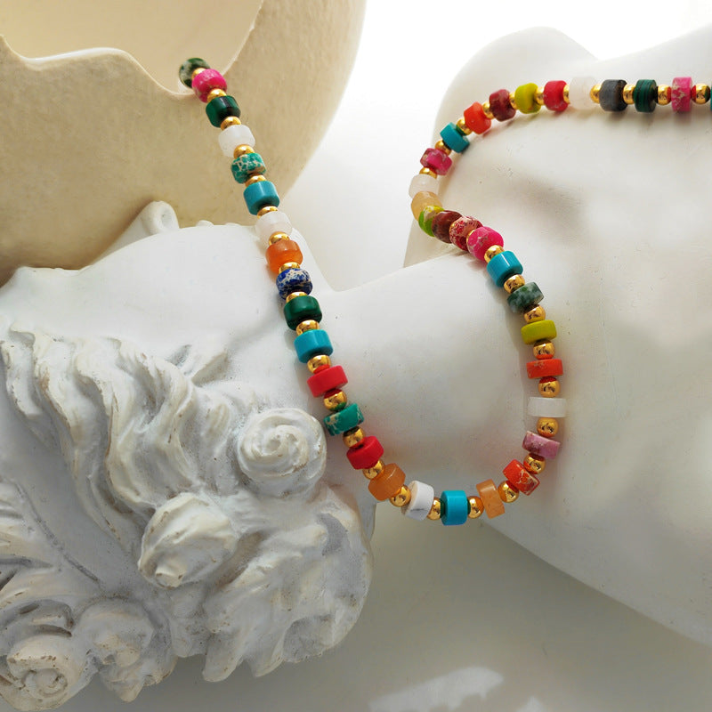 Bohemian contrast necklace