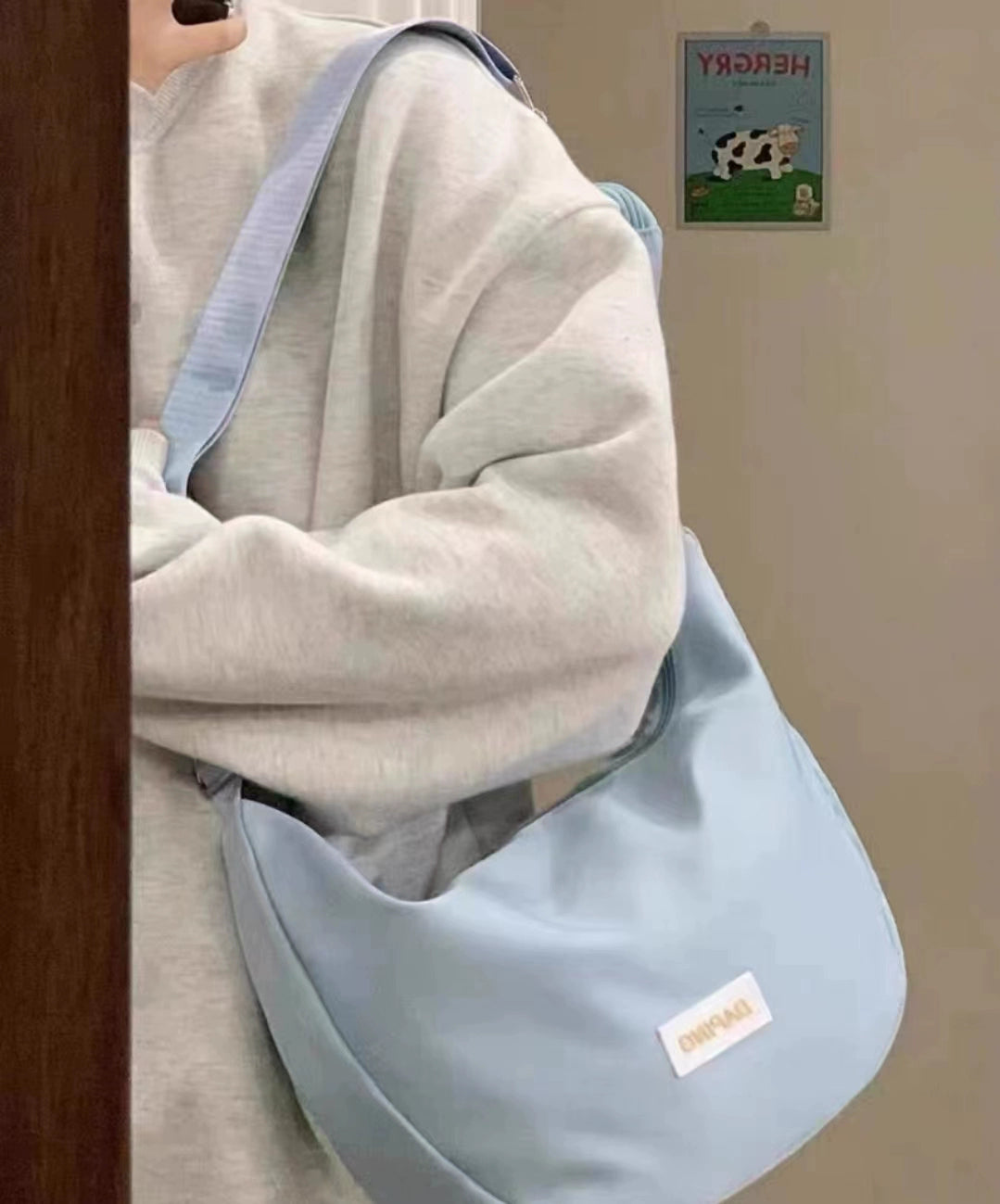 Nylon dumpling bag female Japanese all-match messenger bag casual large-capacity canvas bag summer class one-shoulder commuter bag
