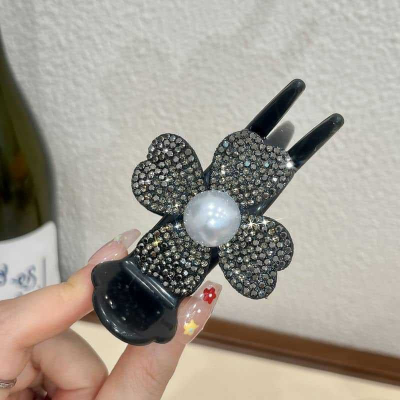 Maruko hairclip women's summer simple temperament, flower mesh, the back of the head, grab the clip pan hairpin