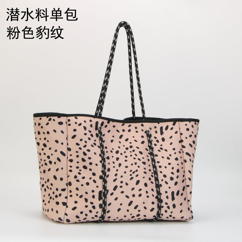 Self-supporting punching diving material beach bag mother bag manufacturer large capacity ladies beach bag