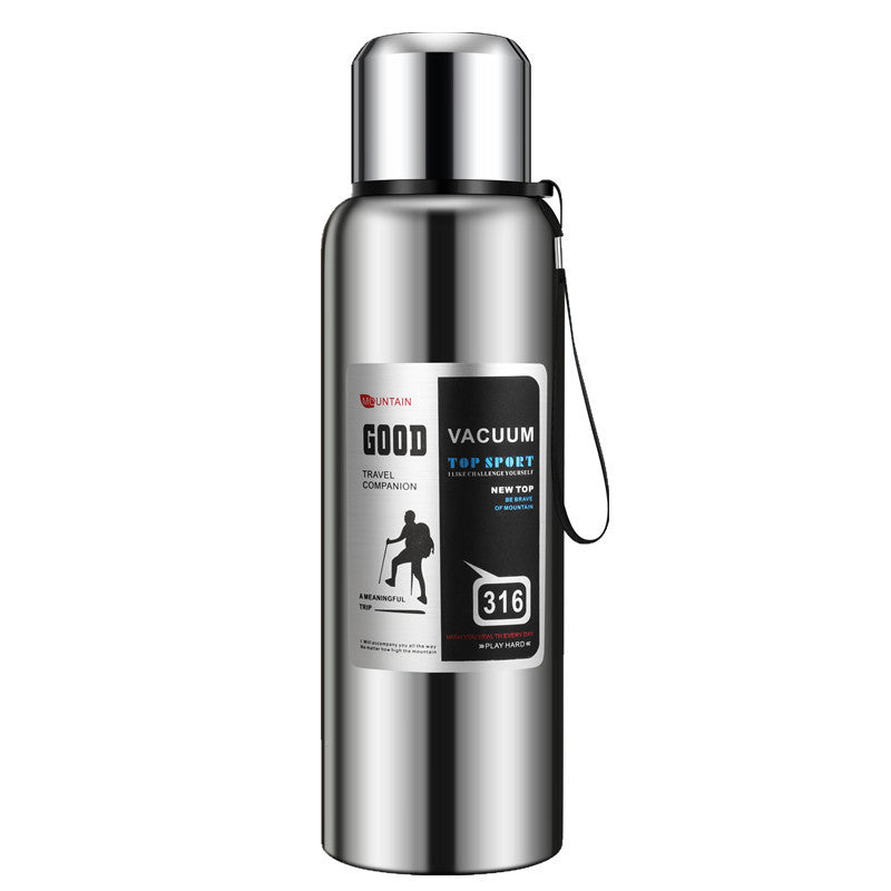 stainless steel thermos mug large capacity portable outdoor food grade vacuum car travel jug all-steel thermos mug