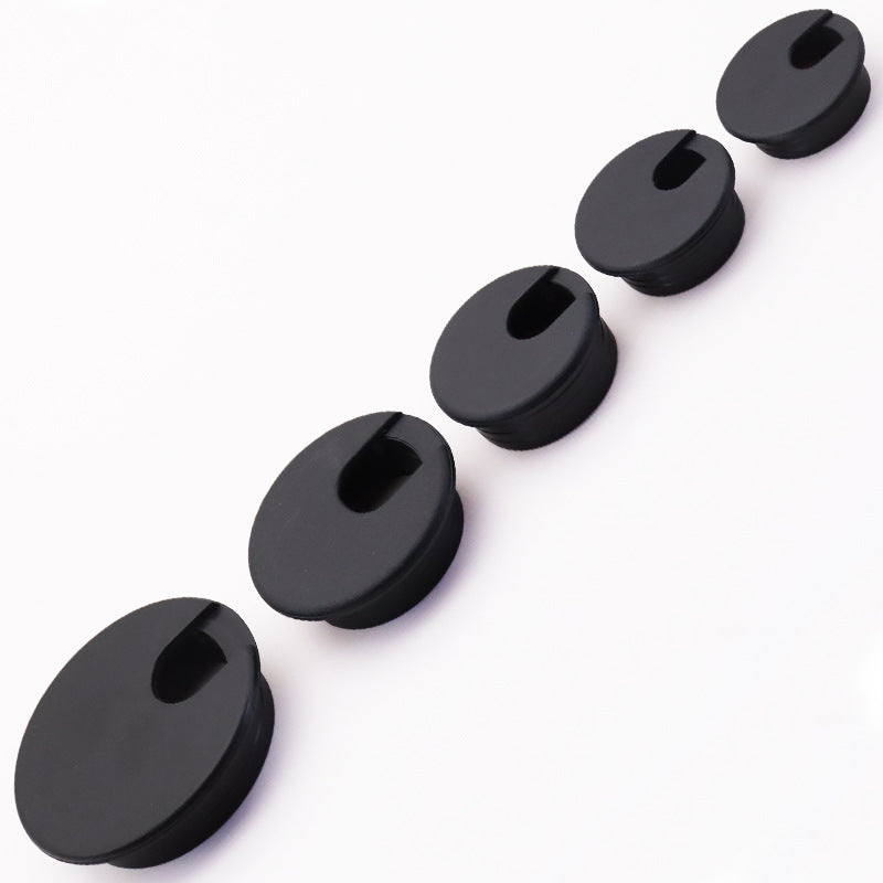 Desk plastic threading box desk wire hole cover 35 50 wire hole plug computer desktop round threading hole