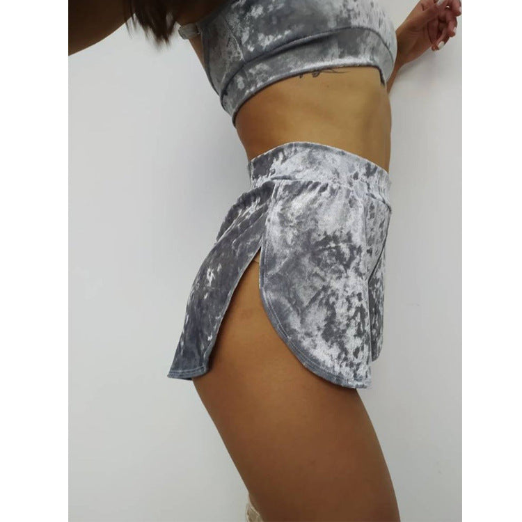 European and American sexy hot pants foreign trade fashion casual pure color slim-fit sports yoga shorts women