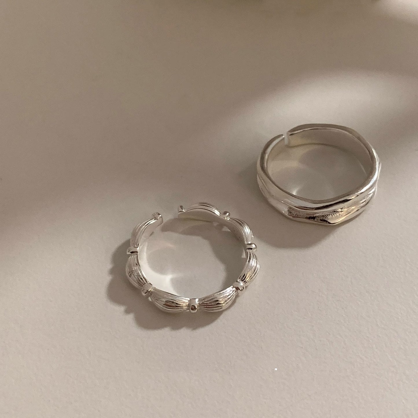 new plain ring women's niche ins high-end sense opening adjustable ring