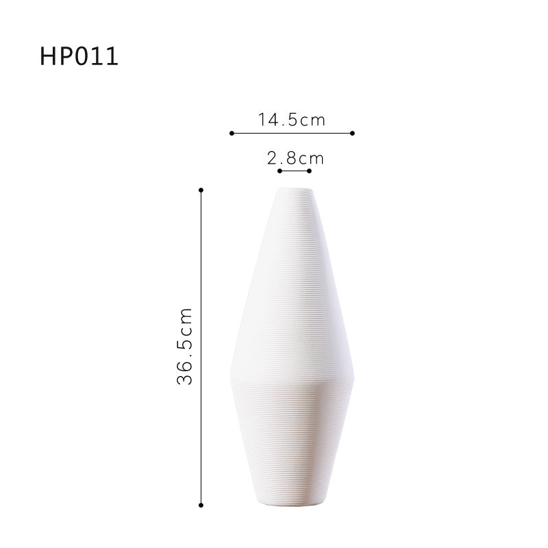Nordic minimalist home living room flower arrangement decoration ins wabi sabi wind homestay decoration plain embryo striped vase