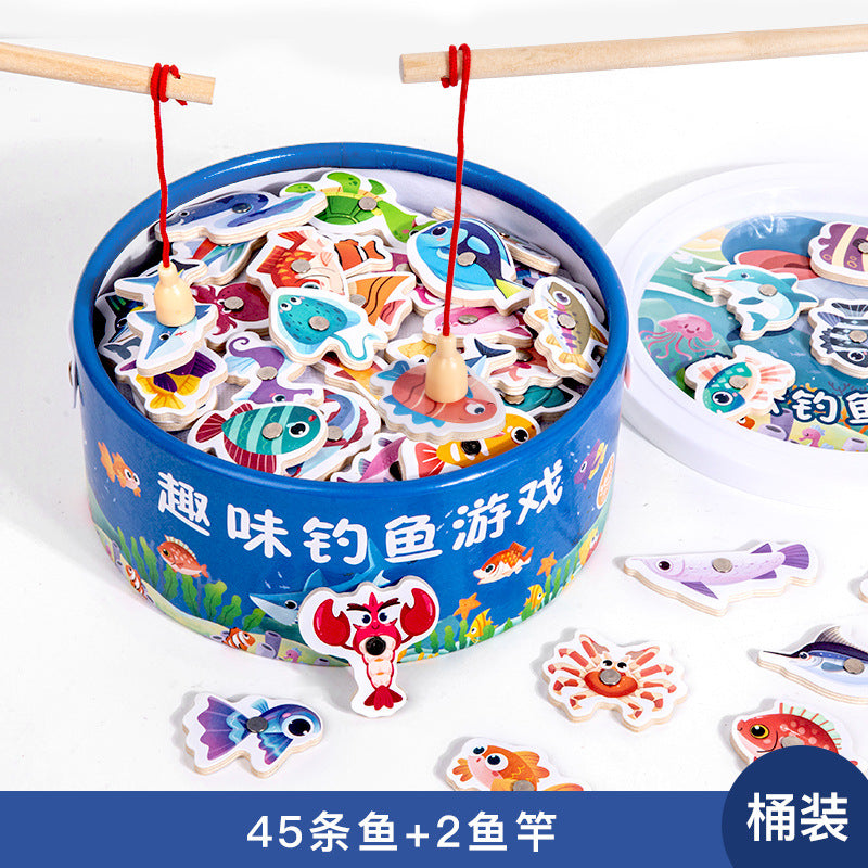 Children's magnetic fishing toys 1 to 3 years old 2 boys and girls 6 puzzle kids toddler baby two and a half years old gifts